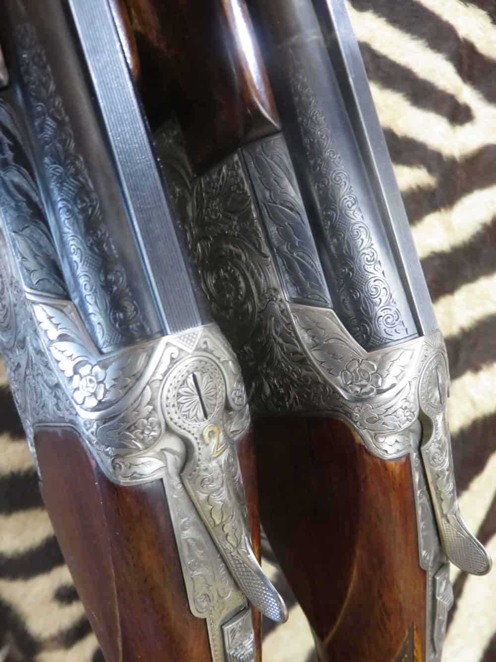Paire de fusils WINCHESTER Mod.400 cal.12/70 canons 71 cm gravures artisanales – Image 13