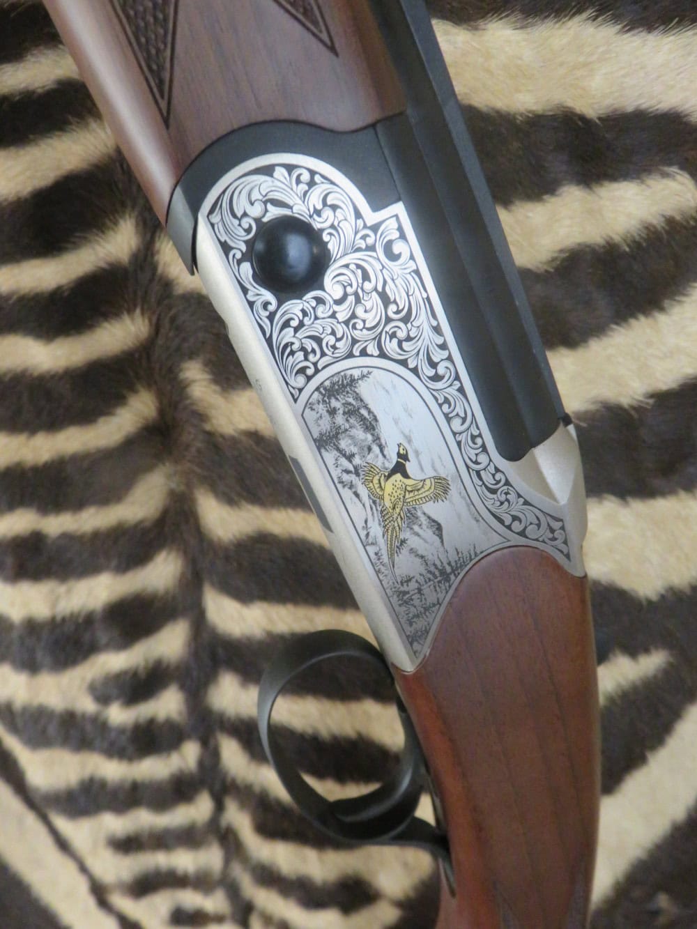 Fusil HUGLU Eagle Gravé cal.410 canons 71 cm 1/4 1/2 - mallette – Image 7